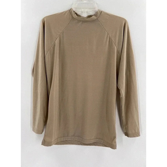 Dri-Duke Mens Moisture Control XLarge Long Sleeve Compression Shirt Tan Beige - Picture 2 of 6